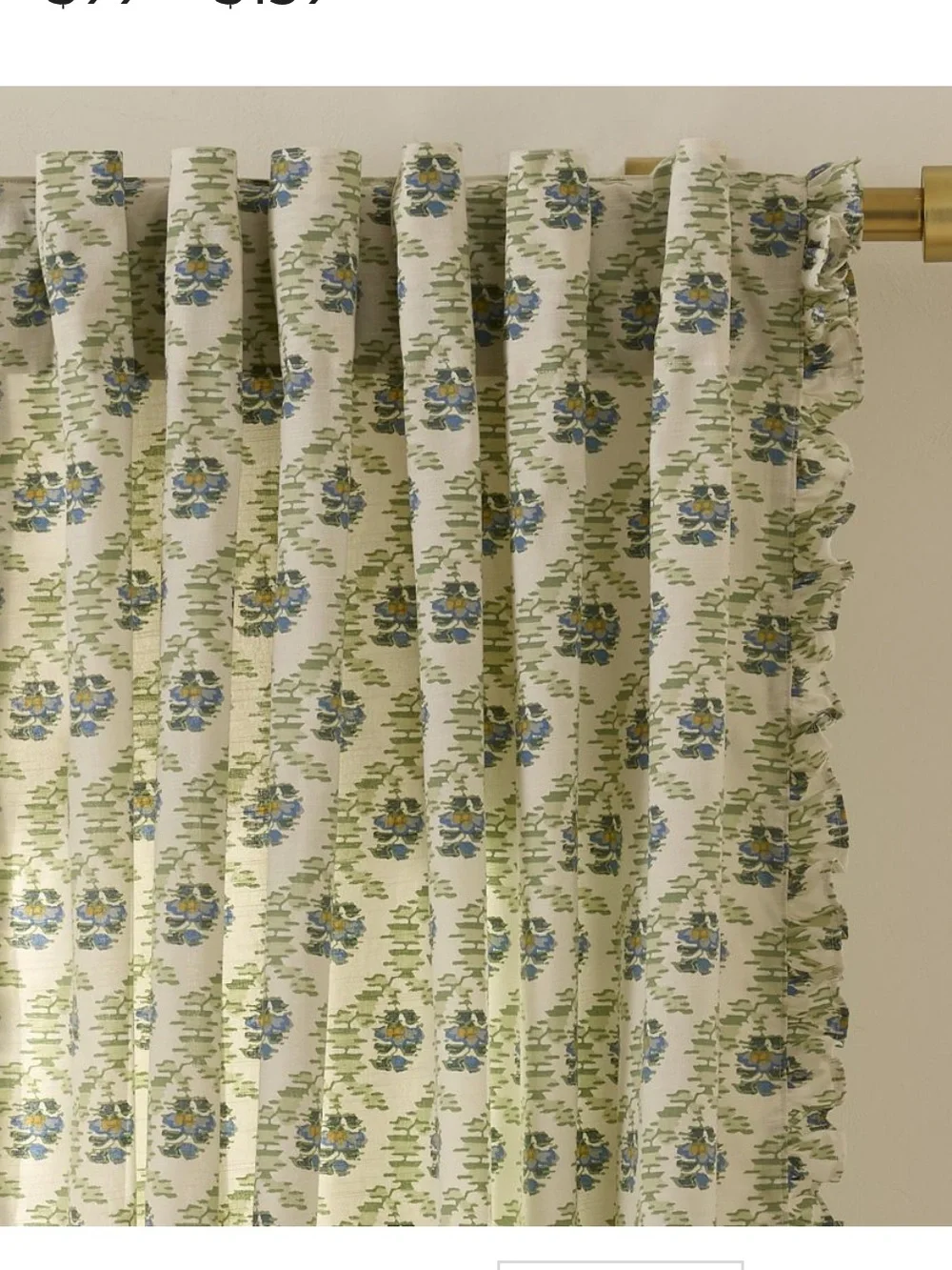 NWOT West Elm Jawahar Curtain (Set of 2) 48x84
